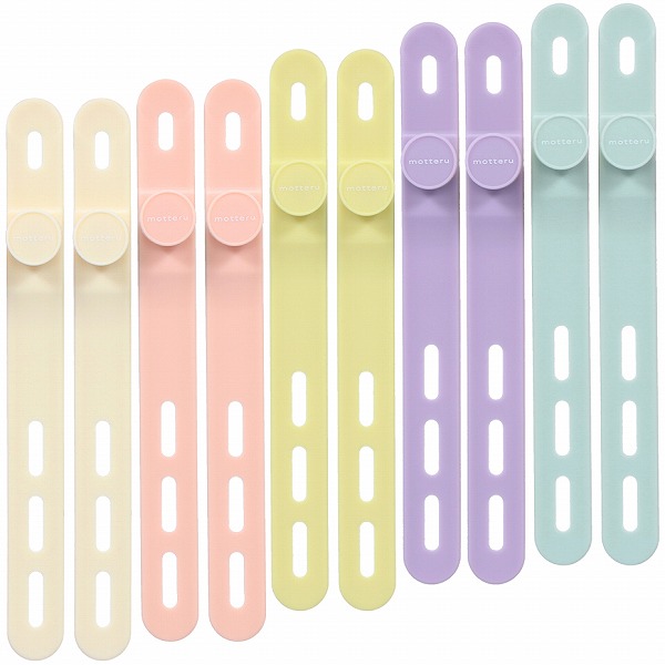 MOTTERU ソフトタッチ ケーブルバンド sofumo シリコン 北欧 10本入り （トイカラー） 製品サイズ約13(W)×10(D)×120(H)mm