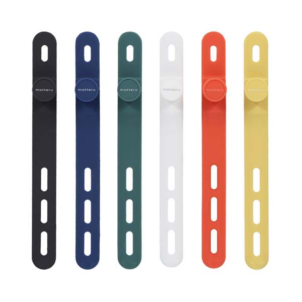 MOTTERU ソフトタッチ ケーブルバンド sofumo シリコン 北欧 3つ穴タイプ （ダークカラー） 製品サイズ約13(W)×1(D)×120(H)mm