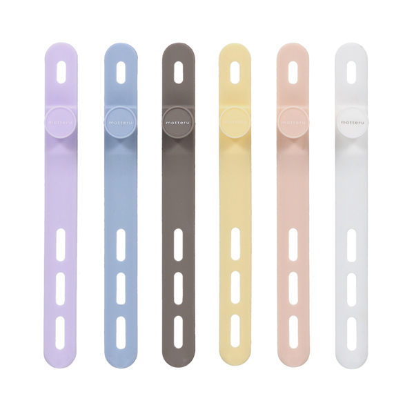 MOTTERU ソフトタッチ ケーブルバンド sofumo シリコン 北欧 3つ穴タイプ （ペールカラー） 製品サイズ約13(W)×1(D)×120(H)mm