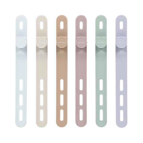 MOTTERU ソフトタッチ ケーブルバンド sofumo シリコン 北欧 3つ穴タイプ （スモーキーカラー） 製品サイズ約13(W)×1(D)×120(H)mm