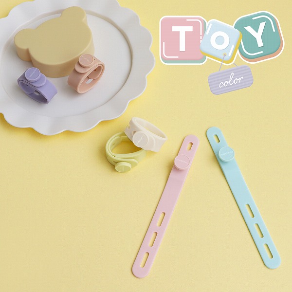 MOTTERU ソフトタッチ ケーブルバンド sofumo シリコン 北欧 6本入り （トイカラー） 製品サイズ約13(W)×10(D)×120(H)mm