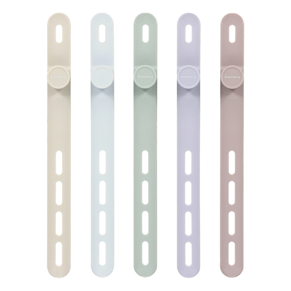 MOTTERU ソフトタッチ ケーブルバンド sofumo シリコン 北欧 4つ穴タイプ （スモーキーカラー） 製品サイズ約13(W)×10(D)×150(H)mm