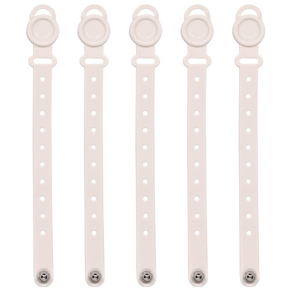 MOTTERU sofumo マグネット式 シリコンケーブルバンド 5本セット アーモンドミルク 製品サイズ約20(W)×6(D)×175(H)mm