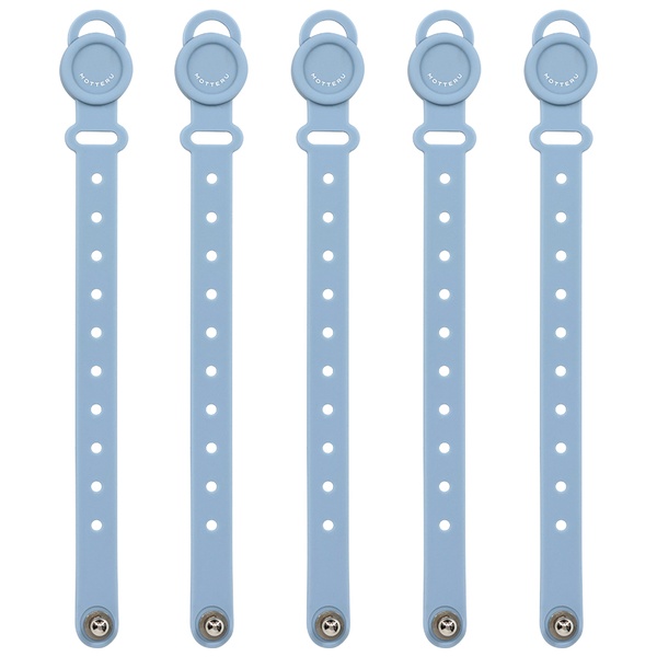 MOTTERU sofumo マグネット式 シリコンケーブルバンド 5本セット ブルーグレー 製品サイズ約20(W)×6(D)×175(H)mm