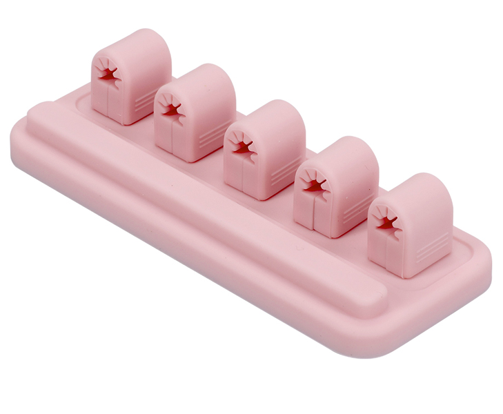 MOTTERU sofumo マグネットケーブルクリップ シリコン ケーブル収納 全7色 シェルピンク 製品サイズ約90(W)×36(D)×20(H)mm