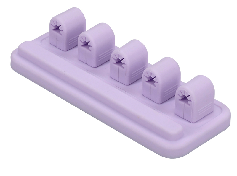 MOTTERU sofumo マグネットケーブルクリップ シリコン ケーブル収納 全7色 ペールアイリス 製品サイズ約90(W)×36(D)×20(H)mm