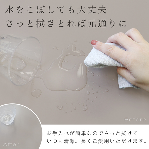 MOTTERU マウス操作も可能 耐久性・耐熱性・耐水性に優れたデスクマット（全5色） スモーキーブラック 製品サイズ約750(W)×1(D)×400(H)mm