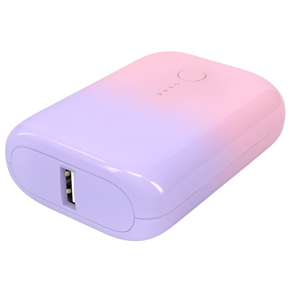 MOTTERU 国内最小最軽量 PD20W対応 モバイルバッテリー 大容量10000mAh スマホ約3回分充電 2年保証 コットンキャンディ 製品サイズ約78(W)×25(D)×58(H)mm