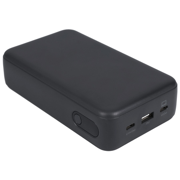 MOT 準固体モバイルバッテリー 20000mAh PD65W スモーキーブラック 製品サイズ約81(W)×36(D)×140(H)mm