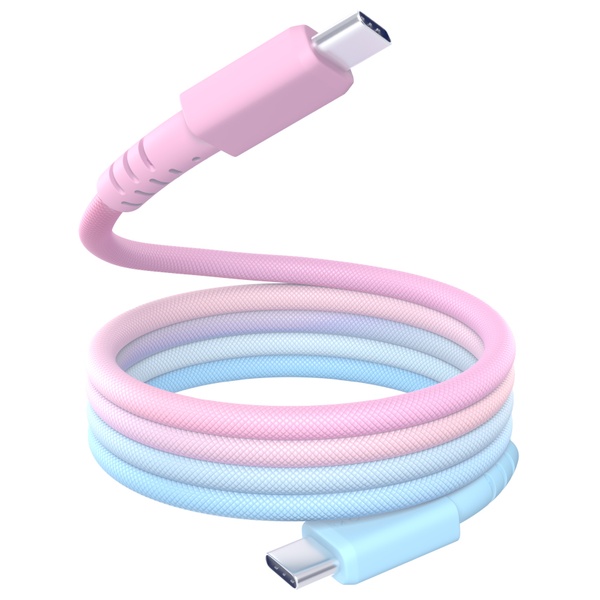 MOTTERU マグネットケーブル グラデーション PD240W対応 USB-C to USB-C 1m 磁力でまとまる 急速充電 データ転送 2年保証 シュガーユニコーン