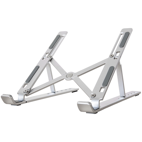MOTTERU 超軽量で角度調整可能 折りたたみノートPCスタンド 1年保証 シルバー 製品サイズ約45(W)×240(D)×22(H)mm
