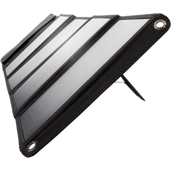 MOTTERU 太陽の力で発電 USBソーラーパネル 防災にもアウトドアにも かしこく充電対応 2ポート 合計20W スタンド付き ブラック 製品サイズ約830(W)×10(D)×260(H)mm
