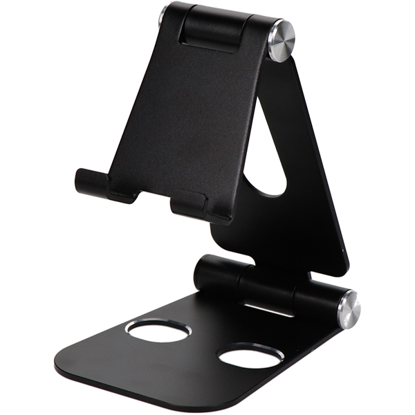 MOTTERU スタンドに乗せたまま充電 角度調整できるアルミスタンド スマートフォン/タブレット対応 1年保証 ブラック 製品サイズ約76(W)×27(D)×130(H)mm