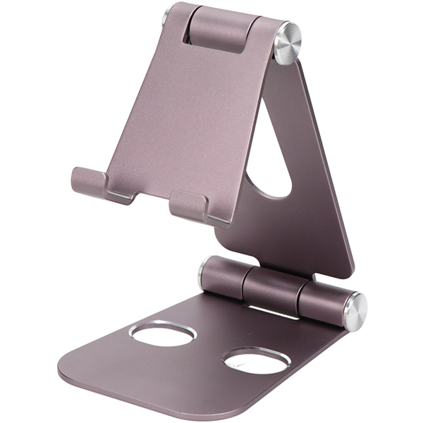 MOTTERU スタンドに乗せたまま充電 角度調整できるアルミスタンド スマートフォン/タブレット対応 1年保証 パープル 製品サイズ約76(W)×27(D)×130(H)mm