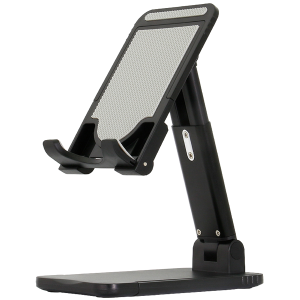 MOTTERU タブレット13インチまでサイズに合わせて調節可能 スライド可動式スタンド コンパクトに折りたためる 1年保証 ブラック 製品サイズ約67(W)×26(D)×115(H)mm