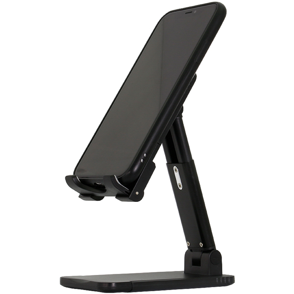 MOTTERU タブレット13インチまでサイズに合わせて調節可能 スライド可動式スタンド コンパクトに折りたためる 1年保証 ブラック 製品サイズ約67(W)×26(D)×115(H)mm