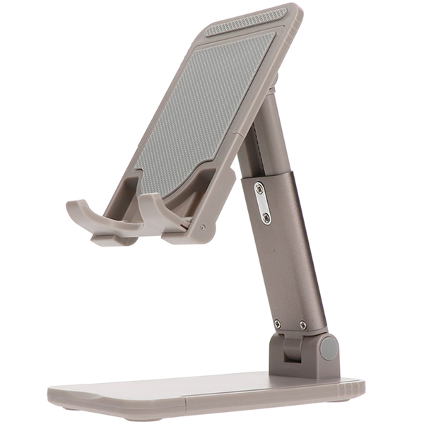 MOTTERU タブレット13インチまでサイズに合わせて調節可能 スライド可動式スタンド コンパクトに折りたためる 1年保証 グレー 製品サイズ約67(W)×26(D)×115(H)mm