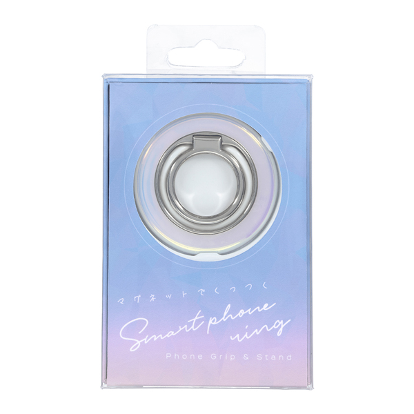 MOTTERU スマホリングスタンド Magsafe対応 マグネット式 360度回転 全4色（MOT-SRING01） オーロラ 製品サイズ約58(W)×4(D)×58(H)mm