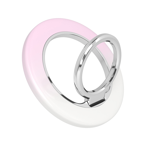 MOT スマホリングスタンド MagSafe対応 マグネット式 360度回転 (MOT-SRING01) いちごミルク 製品サイズ約58(W)×4(D)×58(H)mm