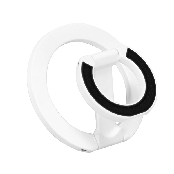 MOTTERU MagSafe対応 3Way マグネットリングスタンド ホワイト 製品サイズ約58(W)×4(D)×56(H)mm