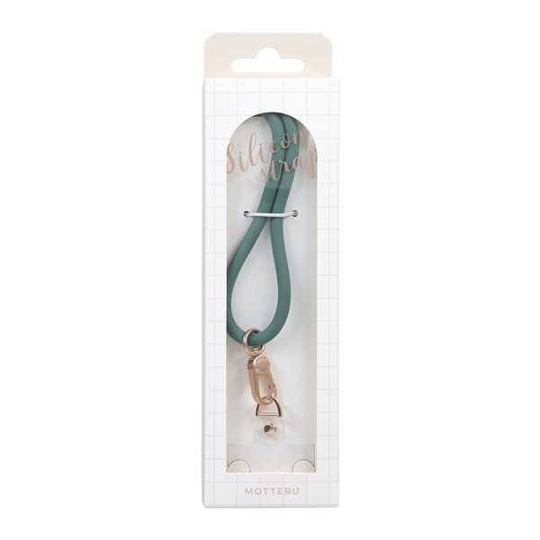 MOTTERU シリコンショルダーストラップ 自由に長さ調整できる 3way 全5色（MOT-STRAP01） グリーン 製品サイズ約60(W)×0.4(D)×40(H)mm