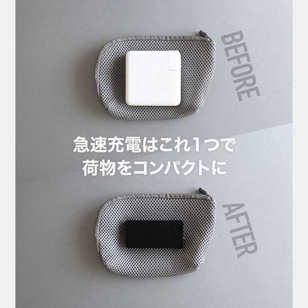 AC充電器/USB充電器/PD65W/窒化ガリウム/1ポート/超薄型/PD対応ノートパソコン、iPad、iPhone、iPod、モバイルバッテリー、スマートフォン/ブラック
