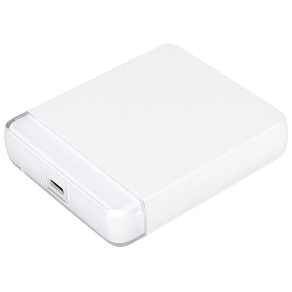 OEC 5000mAh PD20W出力対応 USB Type-C入出力 マグネット式ワイヤレス充電対応 モバイルバッテリー ホワイト 製品サイズ約64.5(W)×16.3(D)×75.3(H)mm