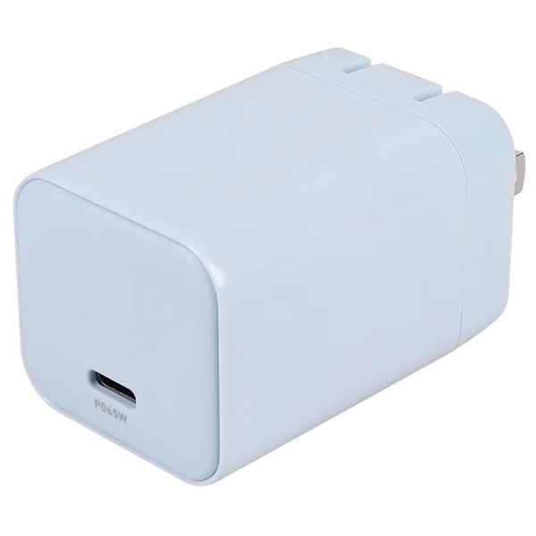 AC充電器/USB充電器/PD65W/窒化ガリウム/1ポート/Type-Cポート/ノートパソコン、タブレット、iPhone、iPod、モバイルバッテリー、スマートフォン/ブルー