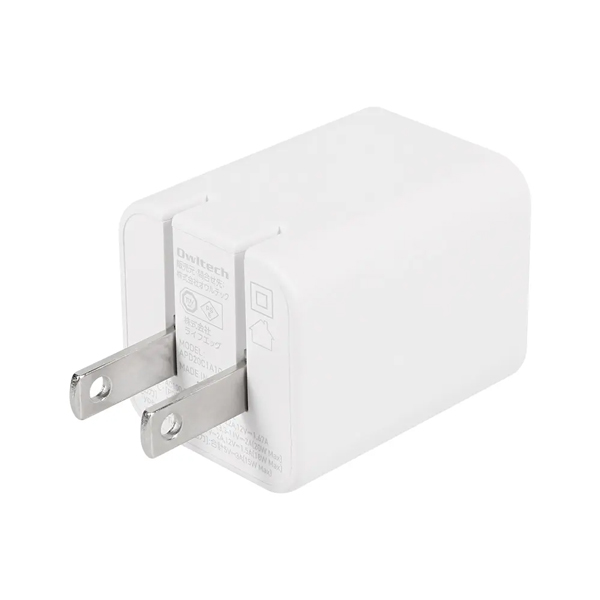 AC充電器/USB充電器/PD20W/2ポート/GaN採用/スマホ充電/PD対応iPad、iPhone、iPod、スマートフォン、タブレットPC、Wi-Fiルーター、加熱式たばこ等/ホワイト