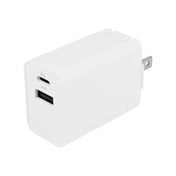 AC充電器/USB充電器/PD35W/2ポート/スマホ充電/PD対応iPad、iPhone、iPod、スマートフォン、タブレットPC、Wi-Fiルーター、加熱式たばこ等/ホワイト