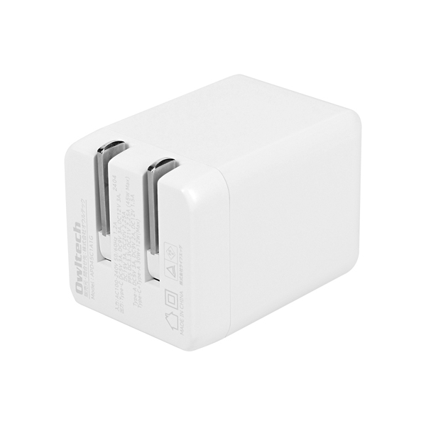 AC充電器/USB充電器/PD45W/2ポート/窒化ガリウム/スマホ充電/PD対応iPad、iPhone、iPod、スマートフォン、タブレットPC、Wi-Fiルーター、加熱式たばこ等/ホワイト