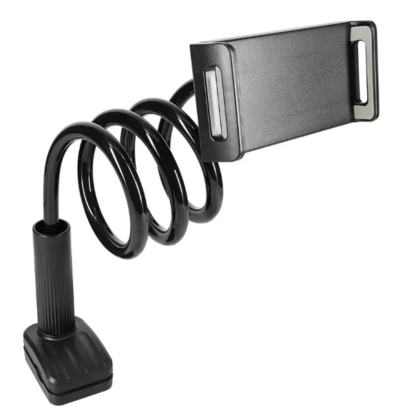 フレキシブルアームスタンド/タブレットスタンド/ARMSTD06シリーズ/アーム長110cm/12.9インチまで/クランプ式/ブラック