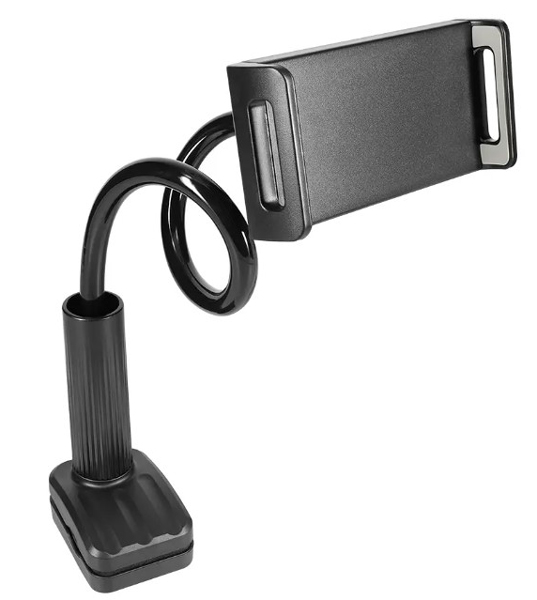 フレキシブルアームスタンド/タブレットスタンド/ARMSTD07シリーズ/アーム長50cm/12.9インチまで/クランプ式/ブラック