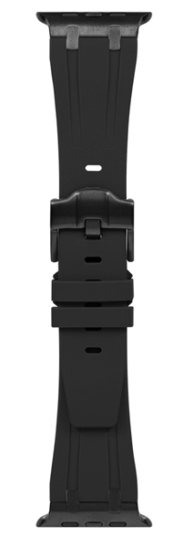 Apple Watch用バンド/アップルウォッチバンド/44mm/45mm/46mm/49mm/タクティカルシリコンラバー/TACTIX/ブラック