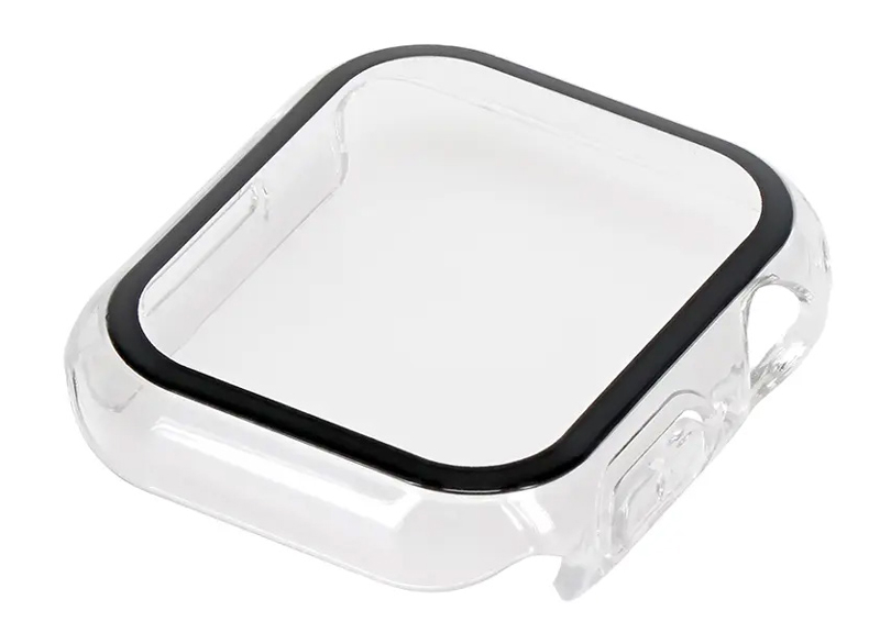 Apple Watchケース/ガラスフィルム一体型ケース/画面保護/41mm/Apple Watch用/クリア