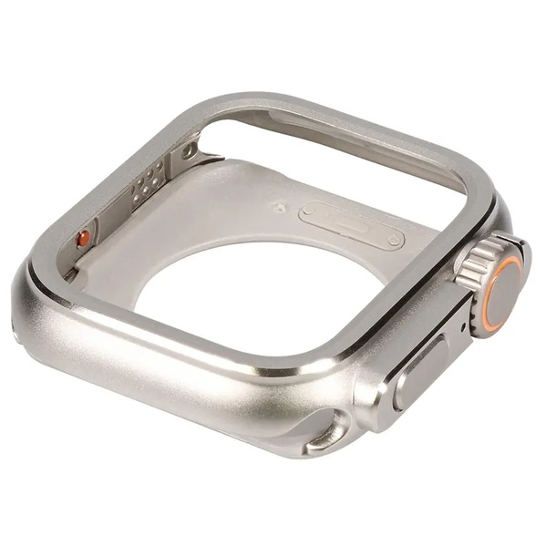 Apple Watch用バンパーケース/アップルウォッチケース/45mm/着せ替え/TACTIX/簡単着脱/ナチュラルチタニウム