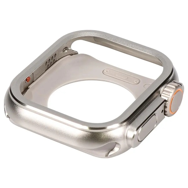Apple Watch用バンパーケース/アップルウォッチケース/46mm/着せ替え/TACTIX/簡単着脱/ナチュラルチタニウム