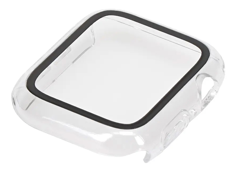 Apple Watchケース/ガラスフィルム一体型ケース/画面保護/44mm/Apple Watch用/クリア