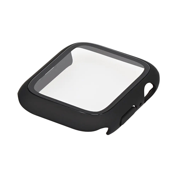 Apple Watchケース/ガラスフィルム一体型ケース/画面保護/46mm/Apple Watch用/ブラック