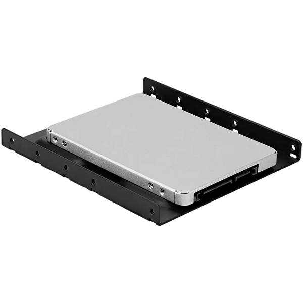 2.5インチHDD/SSDを3.5インチベイで利用可能 2.5インチHDD/SSD to 3.5インチ変換ブラケット ブラック 製品サイズ約102(W)×114(D)×11.2(H)mm