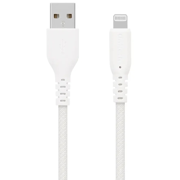 Lightningケーブル/USB Type-A to Lightning/MFi認証/超タフ/やわらか/断線に強い/急速2.4A充電/データ転送/3m/300cm/ホワイト