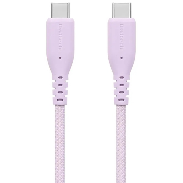 スマホ・タブレット用USBケーブル/USB2.0規格準拠/USB（C-C）/Power Delivery対応/PD60W/超タフ/やわらか/データ転送/2m/200cm/パープル