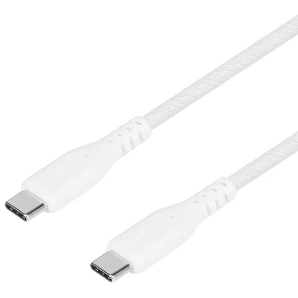 スマホ・タブレット用USBケーブル/USB2.0規格準拠/USB（C-C）/Power Delivery対応/PD60W/超タフ/やわらか/データ転送/3m/300cm/ホワイト
