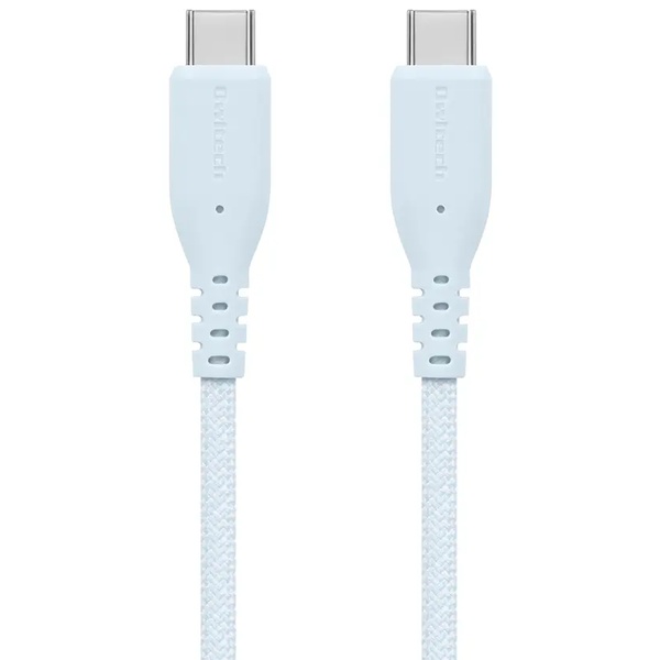 スマホ・タブレット用USBケーブル/USB2.0規格準拠/USB(C-C)/Power Delivery対応/PD60W/超タフ/やわらか/データ転送/0.5m/50cm/ブルー