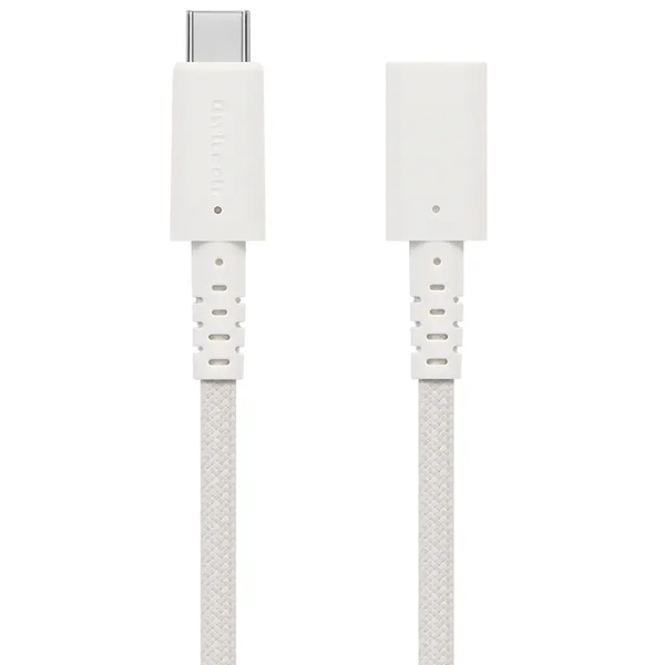 USB延長ケーブル/超タフ/USB Type-C to Type-C/Type-Cオス to Type-Cメス/断線に強い/やわらか/USB PD EPR 240W/240W対応（48V/5A）/1m/100cm/ホワイト