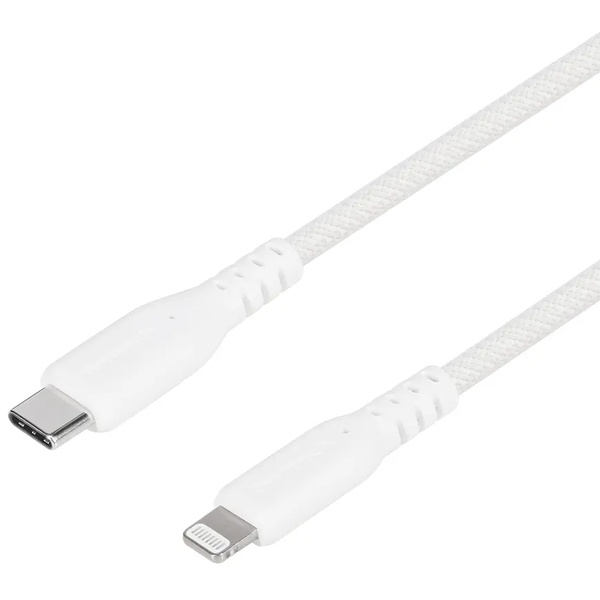 Lightningケーブル/USB Type-C to Lightning/PD60W/MFi認証/やわらか/超タフ/断線に強い/高速充電/データ転送/1m/100cm/ホワイト