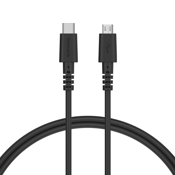 ケーブル/USB Type-C to microUSB/USB Type-Cオス to microUSB/データ転送/断線に強い/1m/100cm/ブラック