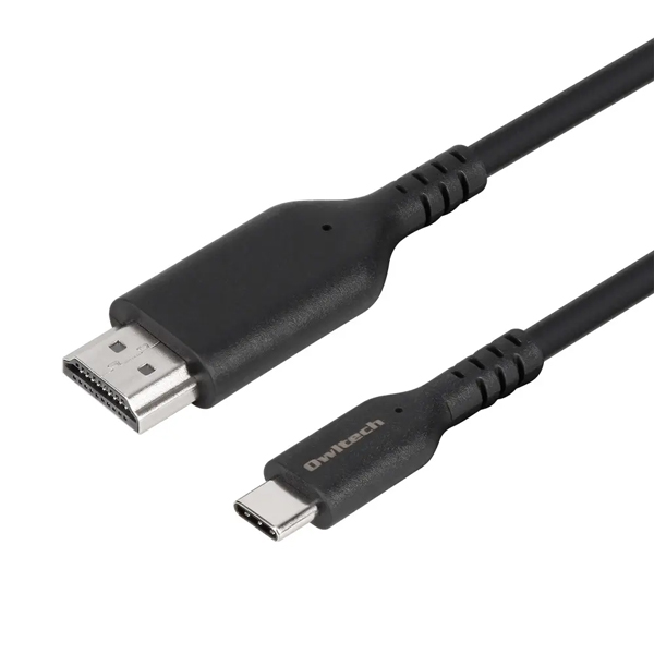 HDMIケーブル/映像出力ケーブル/Type-C - HDMI/ミラーリング対応/マルチディスプレイ対応/iPhone・iPad対応/4K対応/1.5m/ブラック