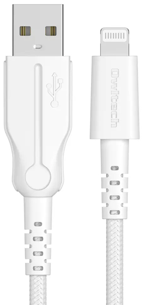 Lightningケーブル/USB Type-A to Lightning/MFi認証/超タフ/断線に強い/アラミド繊維/データ転送/2.4A/1m/100cm/ホワイト
