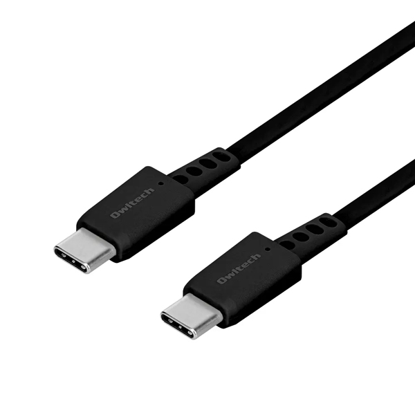 スマホ・タブレット用USBケーブル/片引き巻取り式ケーブル/Type-C to Type-C/USB(C-C)/Power Delivery対応/PD60W/温度センサー搭載/90cm/ブラック